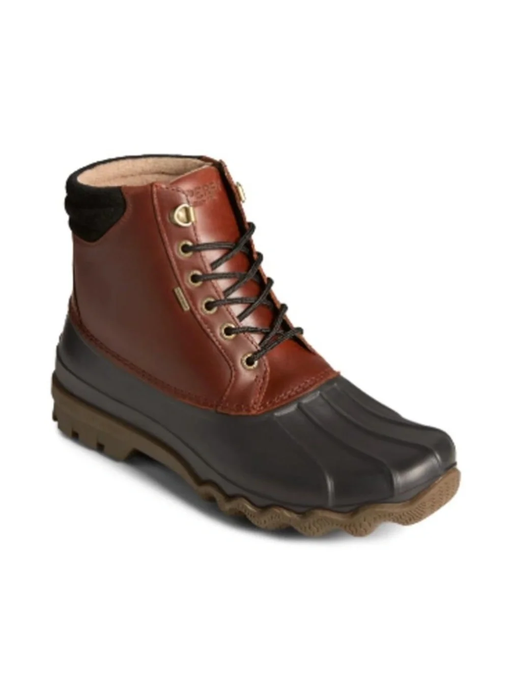 Sperry Avenue Duck Boots Men Size 12 Color Brown/Black Waterproof NEW!!